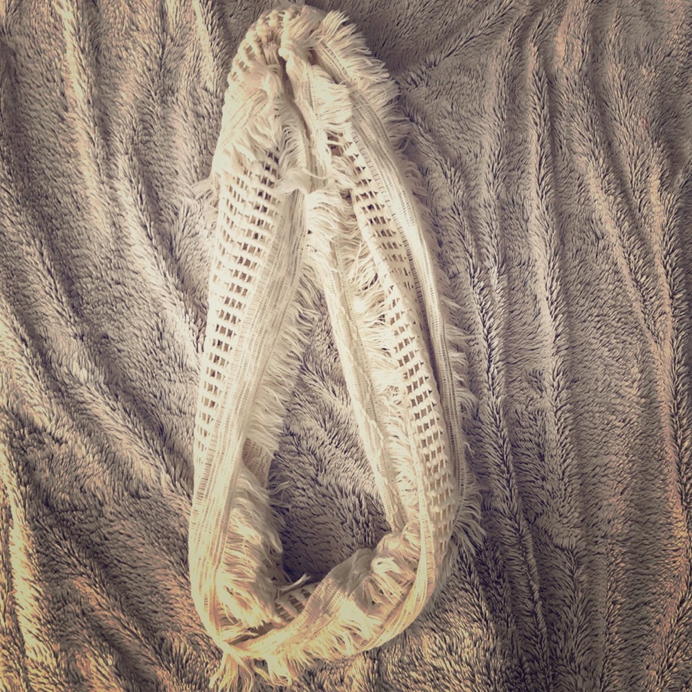 Cream Infinity Scarf